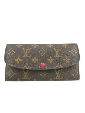 Louis Vuitton Monogram Fuchsia Portefeuille Emilie Long Wallet